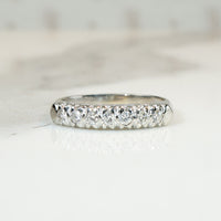 Vintage White Gold Diamond Wedding Band