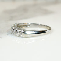 Vintage White Gold Diamond Wedding Band