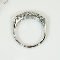 Vintage White Gold Diamond Wedding Band