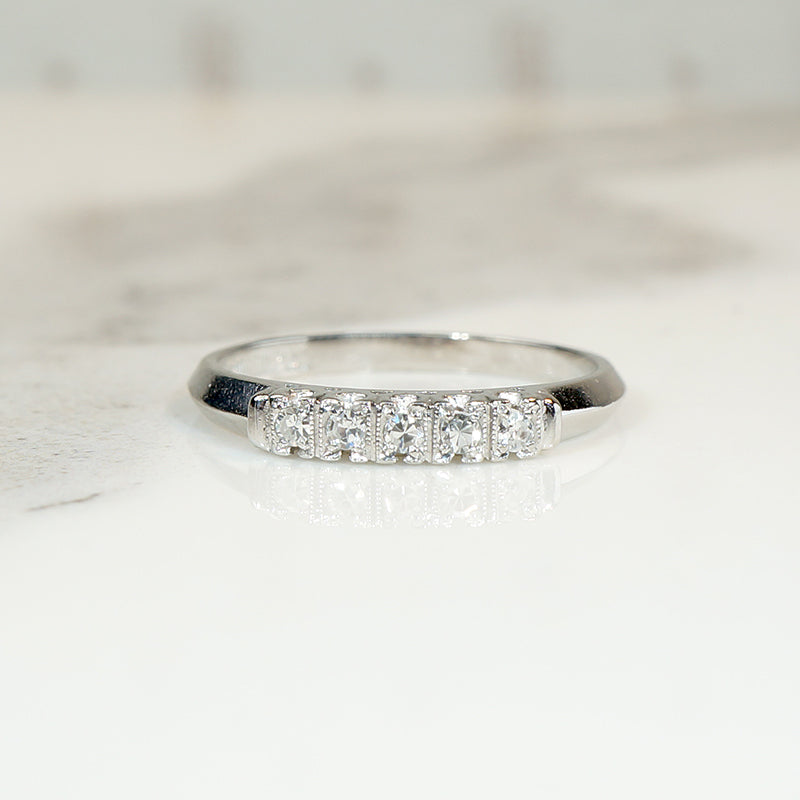 Vintage Platinum Diamond Band
