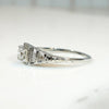 Delightful Deco Diamond Step Side Engagement Ring