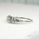Delightful Deco Diamond Step Side Engagement Ring