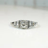 Delightful Deco Diamond Step Side Engagement Ring
