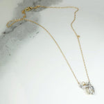 Jaunty Diamond & Pearl Foliate Necklace