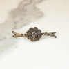 Naturalistic Twig & Flower Brooch with Cognac Diamond