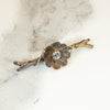 Naturalistic Twig & Flower Brooch with Cognac Diamond