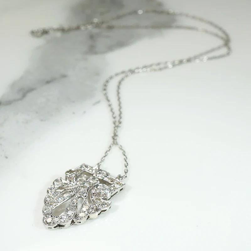 Magnificent Antique Diamond & Platinum Pendant