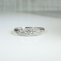 Whimsical Platinum Diamond Band