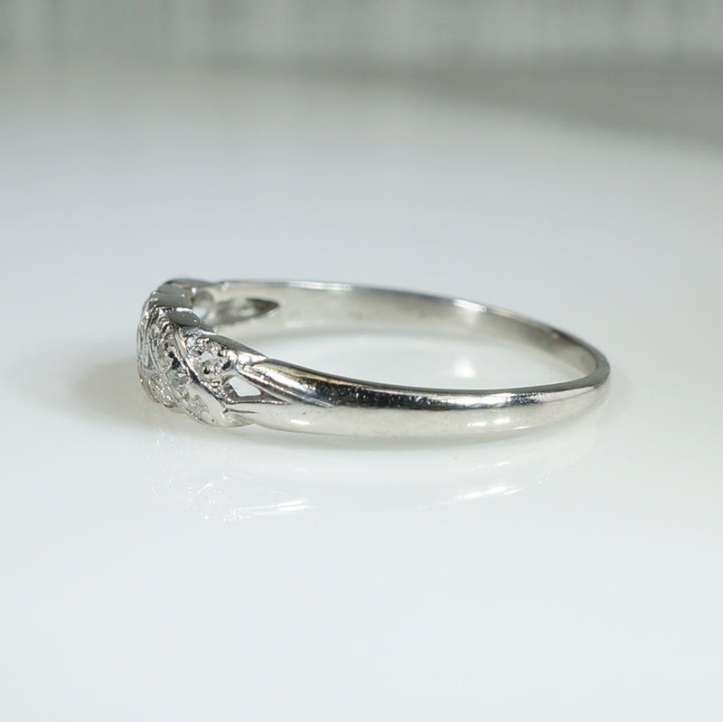 Whimsical Platinum Diamond Band