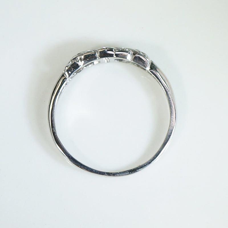 Whimsical Platinum Diamond Band