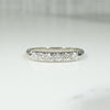 Slim Sparkling Diamond White Gold Wedding Band