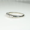 Slim Sparkling Diamond White Gold Wedding Band