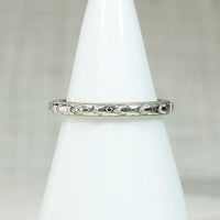 Fresh "Orange Blossom" White Gold Band by Traub