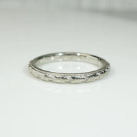 Fresh "Orange Blossom" White Gold Band by Traub