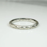 Fresh "Orange Blossom" White Gold Band by Traub