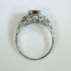 Bows and Daisies Filigree Garnet Ring