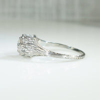 Intricate Filigree and Old European Cut Diamond Ring