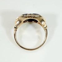 Charming Onyx Ring with Jaunty Diamond