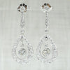 Glamorous Platinum and Diamond Ear Pendants