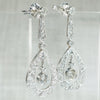 Glamorous Platinum and Diamond Ear Pendants