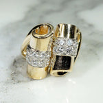 Gorgeous Retro Scrolled Diamond & Gold Ring