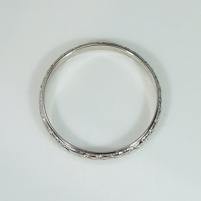Sweet Blossom 18k White Gold Band from Otsby & Barton