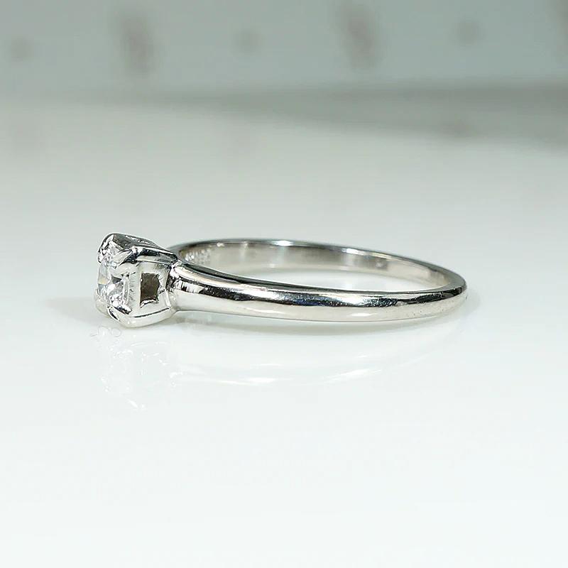 Classic Diamond & Platinum Solitaire Ring from Jabel