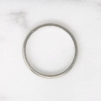 Simple & Slim Half Round Vintage Platinum Band