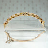 Engraved Rosy Gold Hinged Victorian Bangle