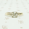 graceful 2 tone gold diamond engagement ring circa 1940