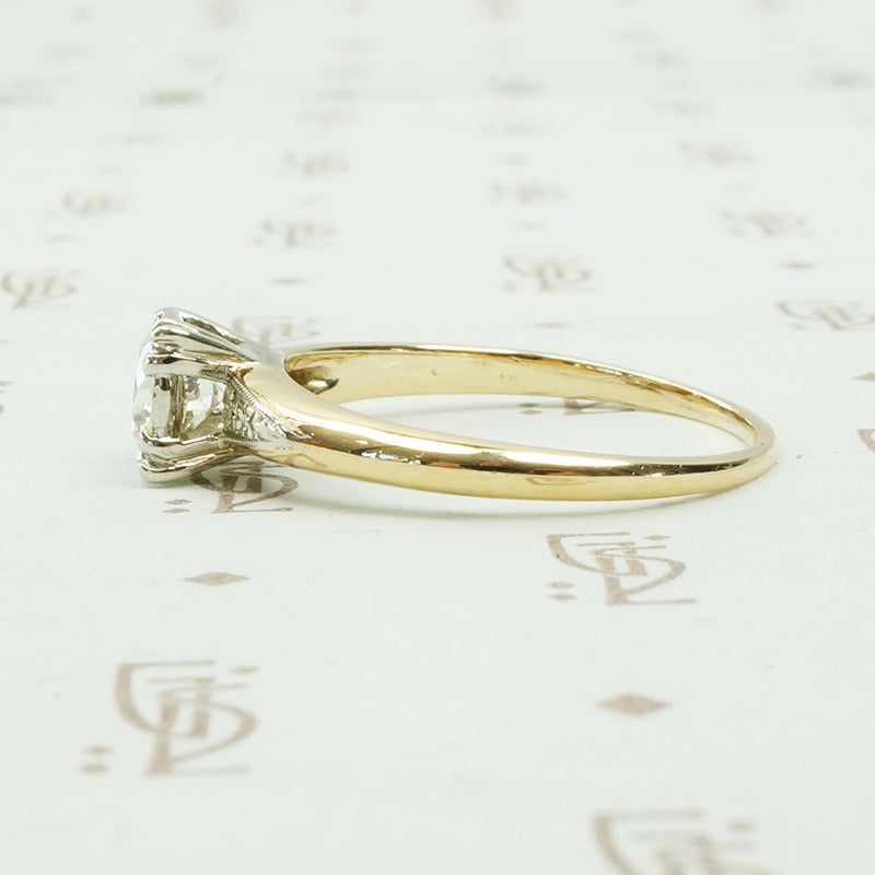The Perfect Gold 1940's Diamond Engagement Ring