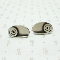 Sculptural Silver Cufflinks by Orb