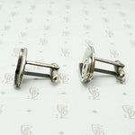 Sculptural Silver Cufflinks by Orb