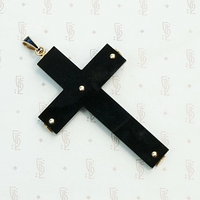 Regal Victorian Pearl and Gold on Onyx Cross