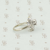 Diamond and White Gold Pinwheel Ring