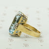 Bold Retro Aquamarine Cocktail Ring