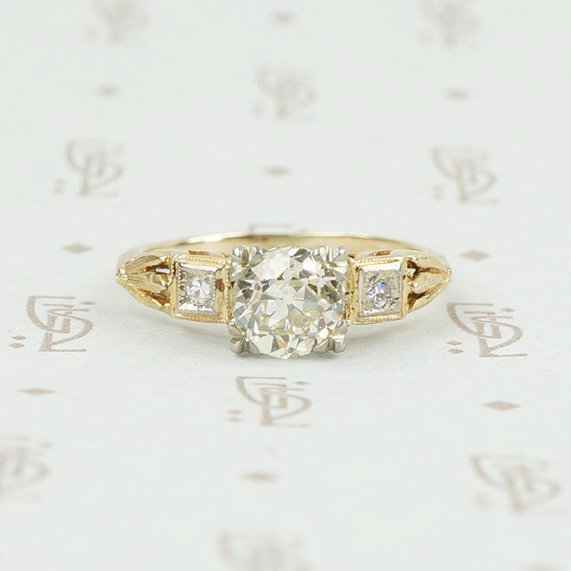 Gorgeous Pale Yellow Diamond Low Profile Engagement Ring
