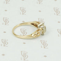 Gorgeous Pale Yellow Diamond Low Profile Engagement Ring