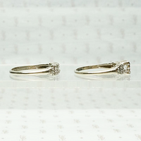 Wonderful White Gold & Diamond Wedding Set, side view