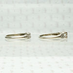 Wonderful White Gold & Diamond Wedding Set, side view
