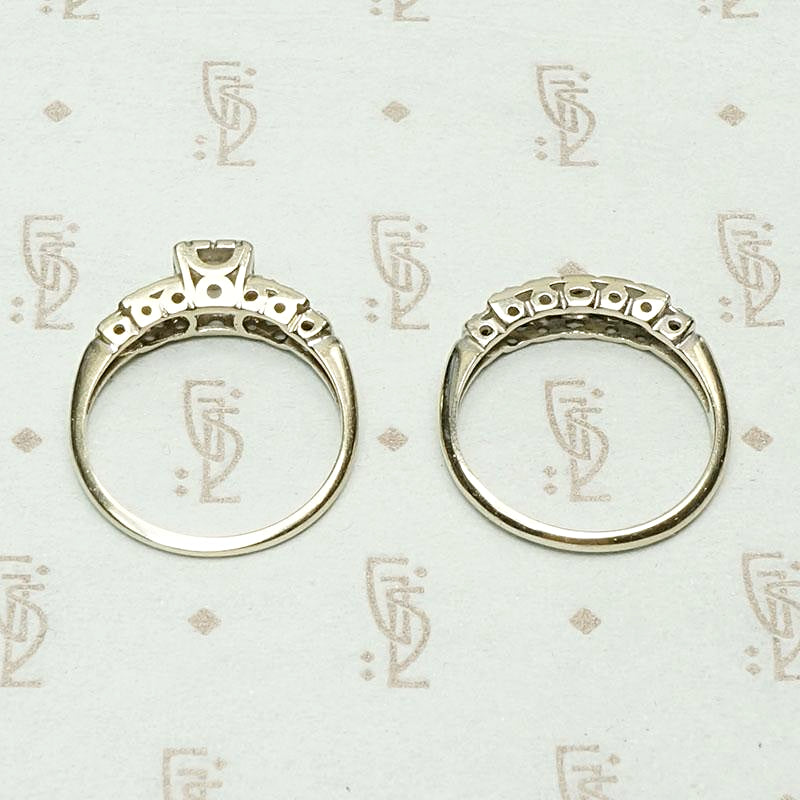 Wonderful White Gold & Diamond Wedding Set