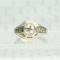 Architectural Belias Band with Diamond & White Gold
