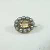 Citrine and Pearl Fichu Pin