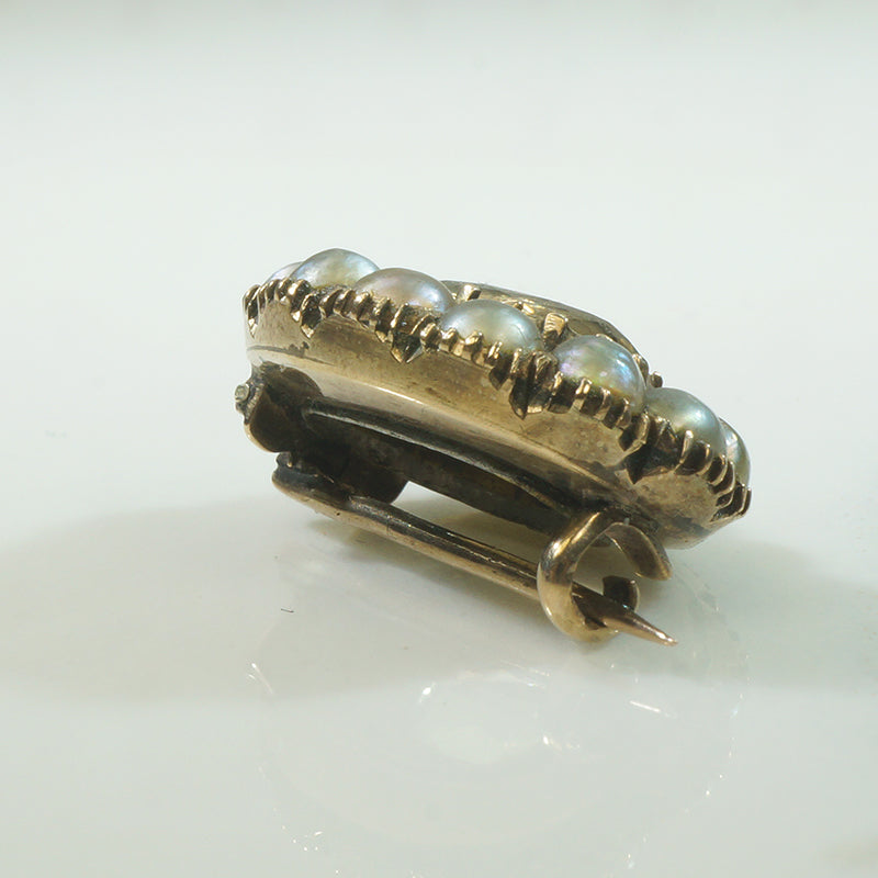 Citrine and Pearl Fichu Pin