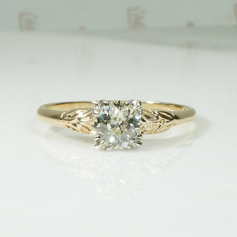 Old Mine Diamond Engagement Ring