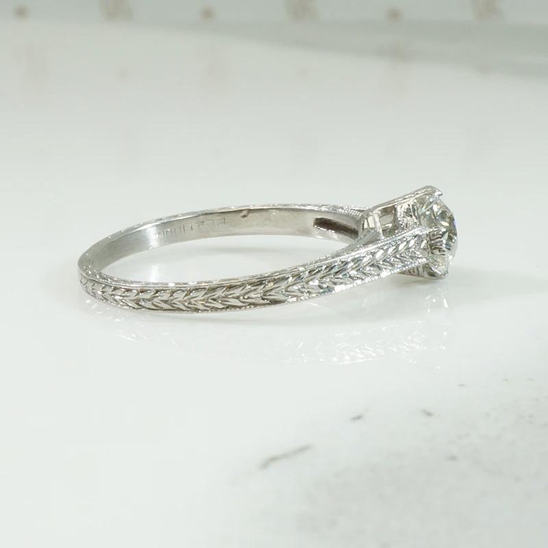 Edwardian Platinum OEC Diamond Solitaire