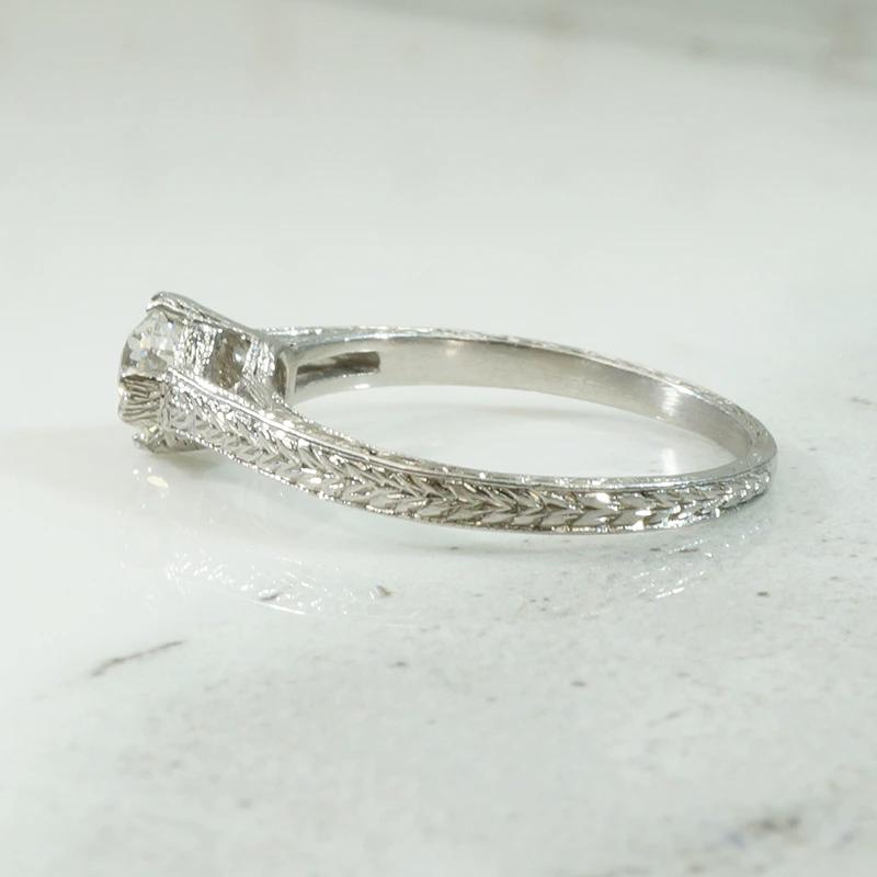 Edwardian Platinum OEC Diamond Solitaire