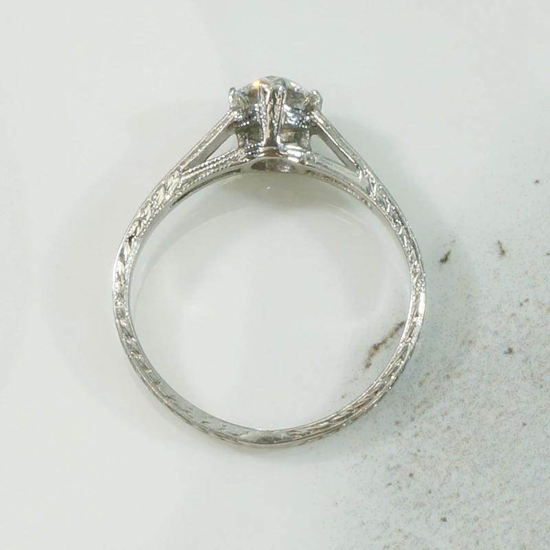 Edwardian Platinum OEC Diamond Solitaire