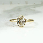 Stunning 1ct Light Brown Oval Diamond Solitaire Ring
