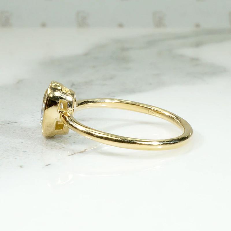 Stunning 1ct Light Brown Oval Diamond Solitaire Ring